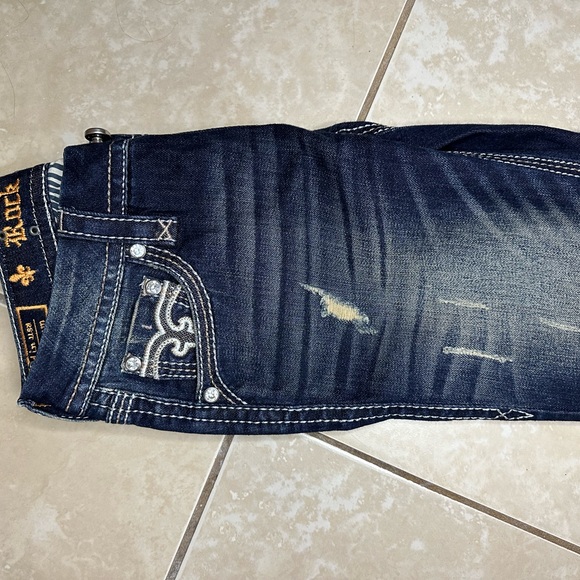 ✨ NWT Rock Revival Cuffed Skinny Jeans Size 25 W 29 L SO CUTE!! ✨ - Picture 11 of 16